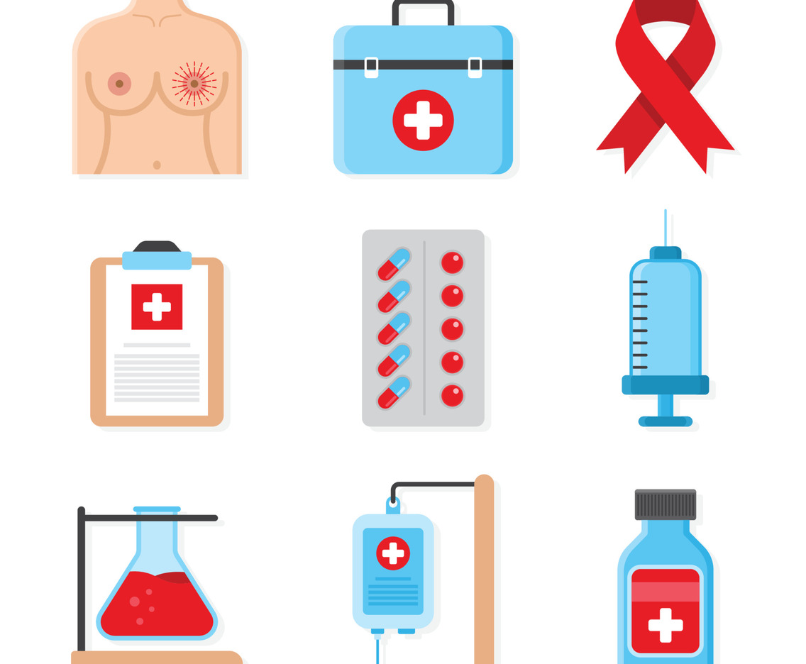 Set of World Cancer Day Element Icons