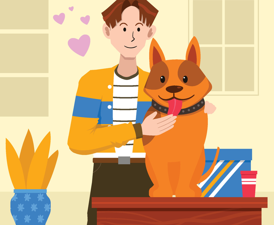 People and Pet Concept
