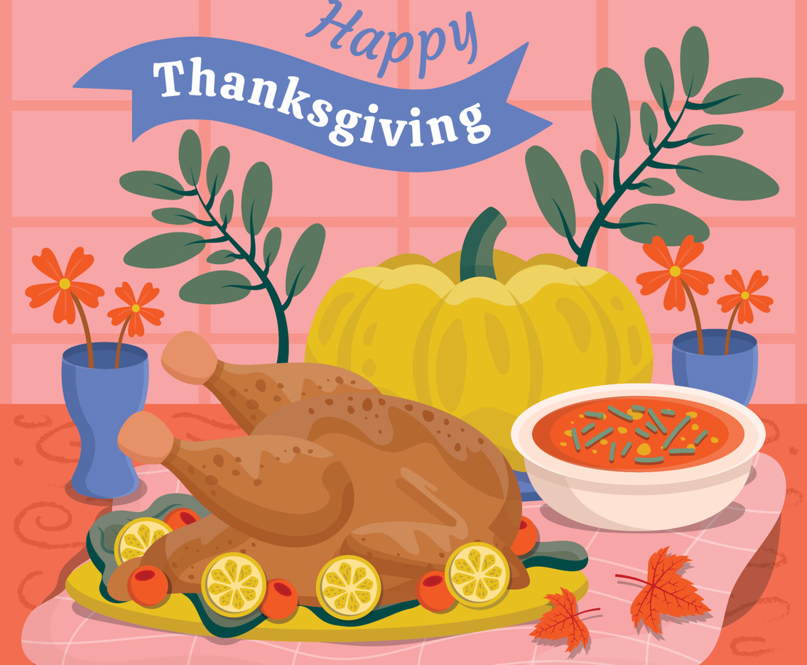 Happy Thanksgiving Dinner Celebration Background Template