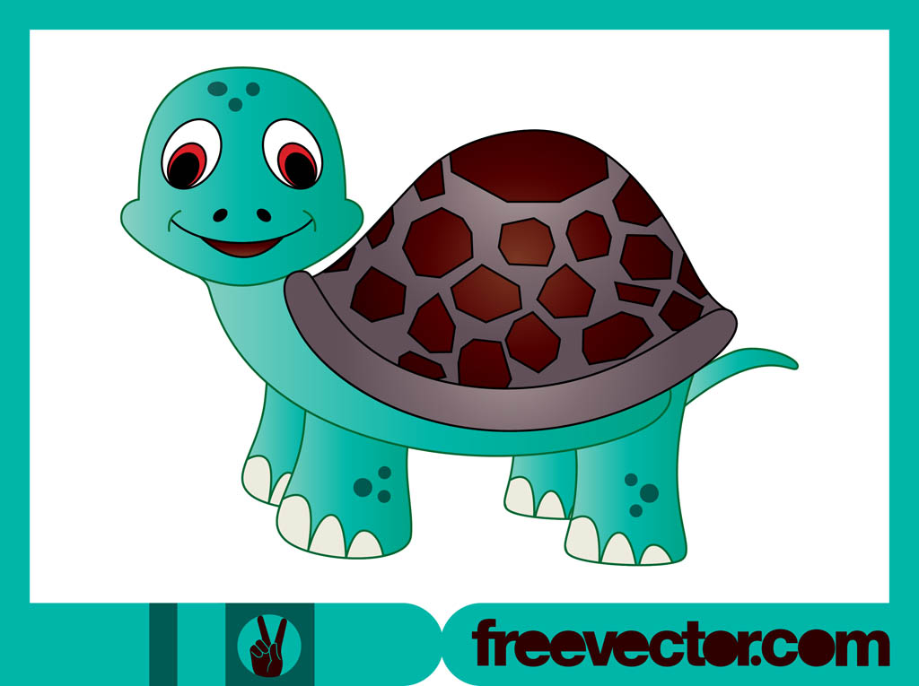 Cartoon Turtle Character Vector Art & Graphics 