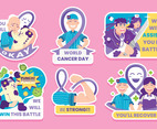 World Cancer Day Sticker Collection