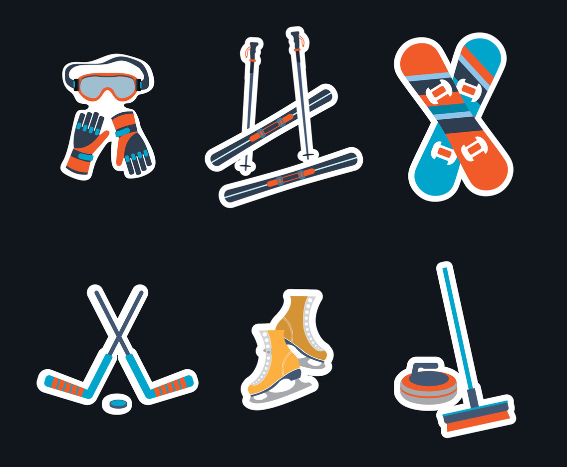 Winter Olympic Sport Sticker Set