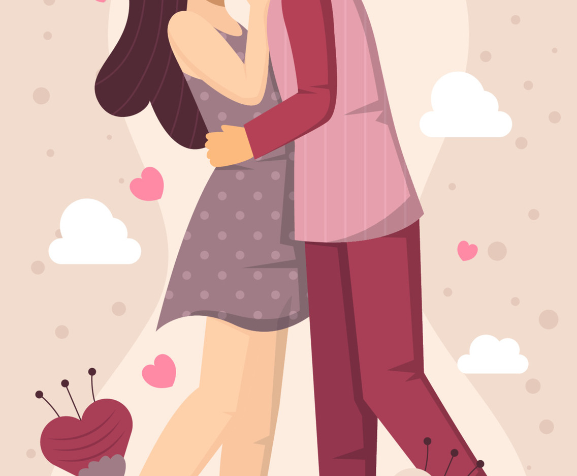 Sweet Couple On Valentines Day Concept