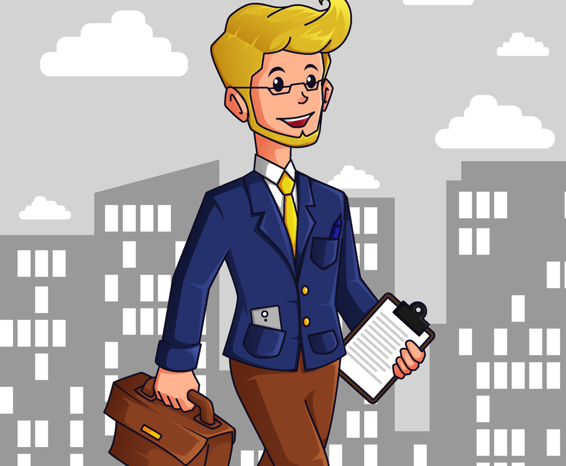 Man Back to Work Concept