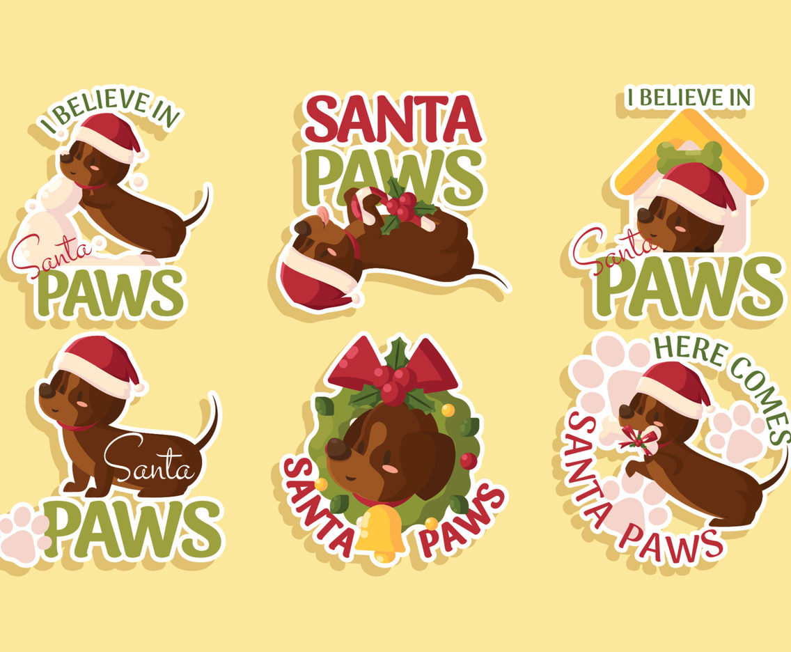 Santa Paws Sticker