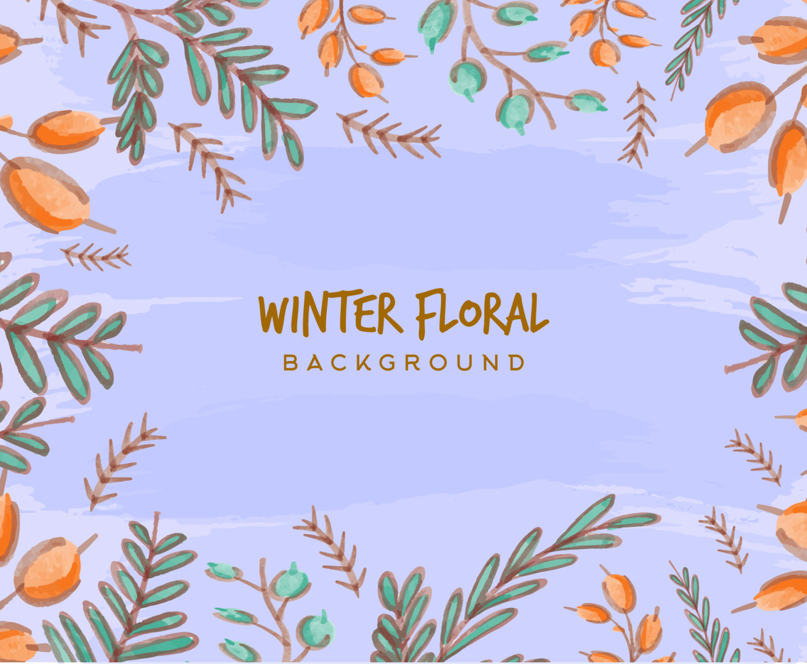 Winter Floral Background