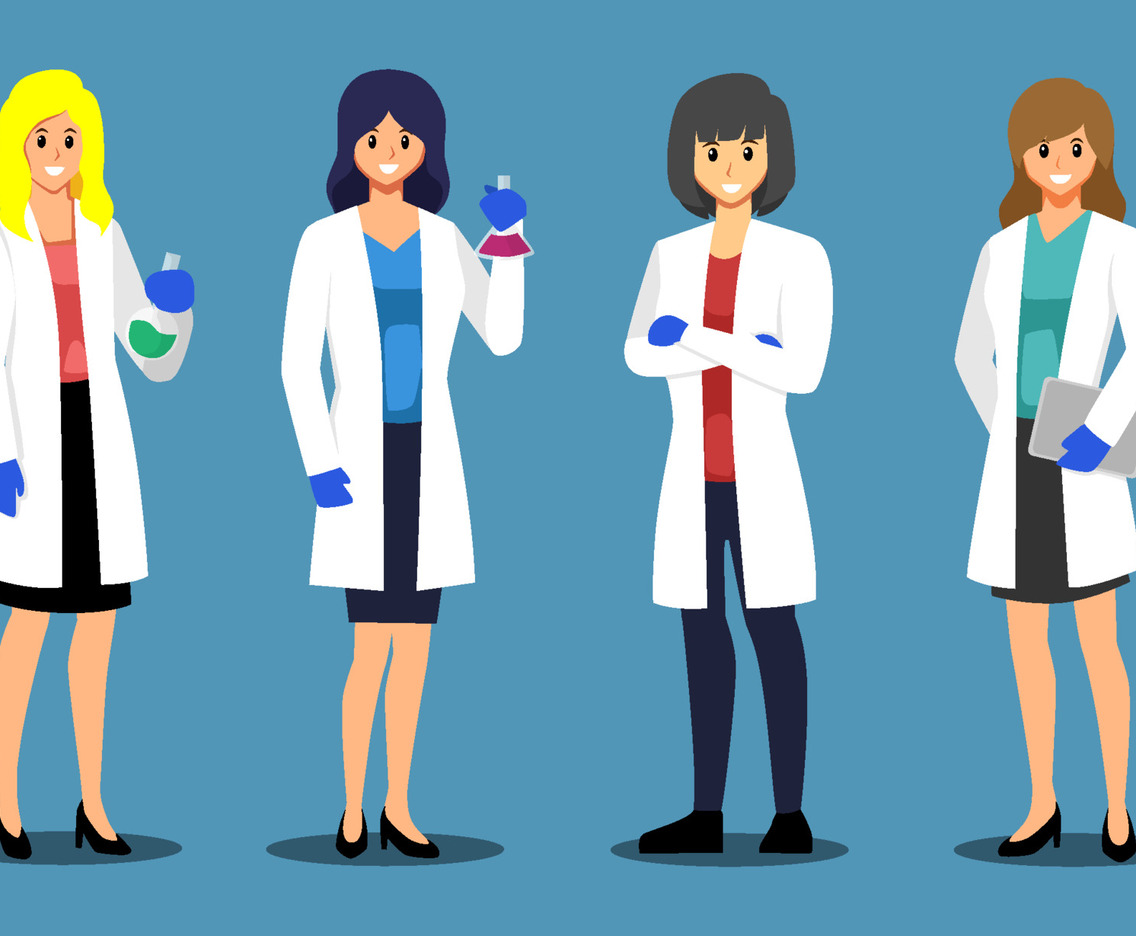 Female Scientist Character Set