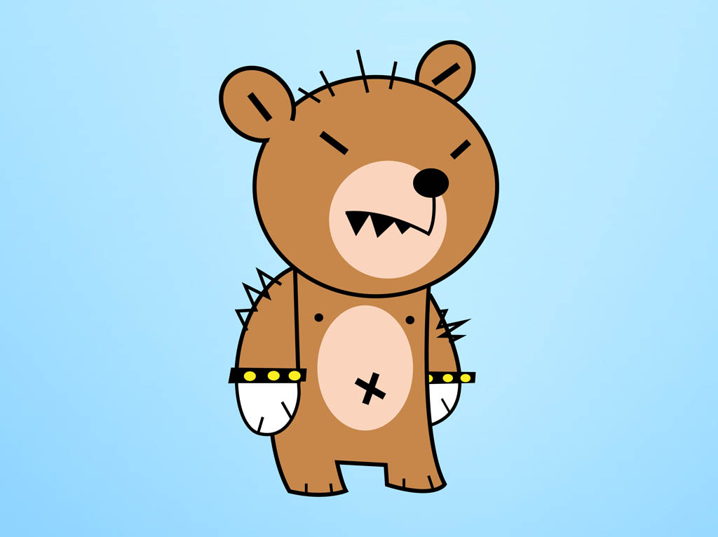 Cartoon Bear Character Vector Art & Graphics 