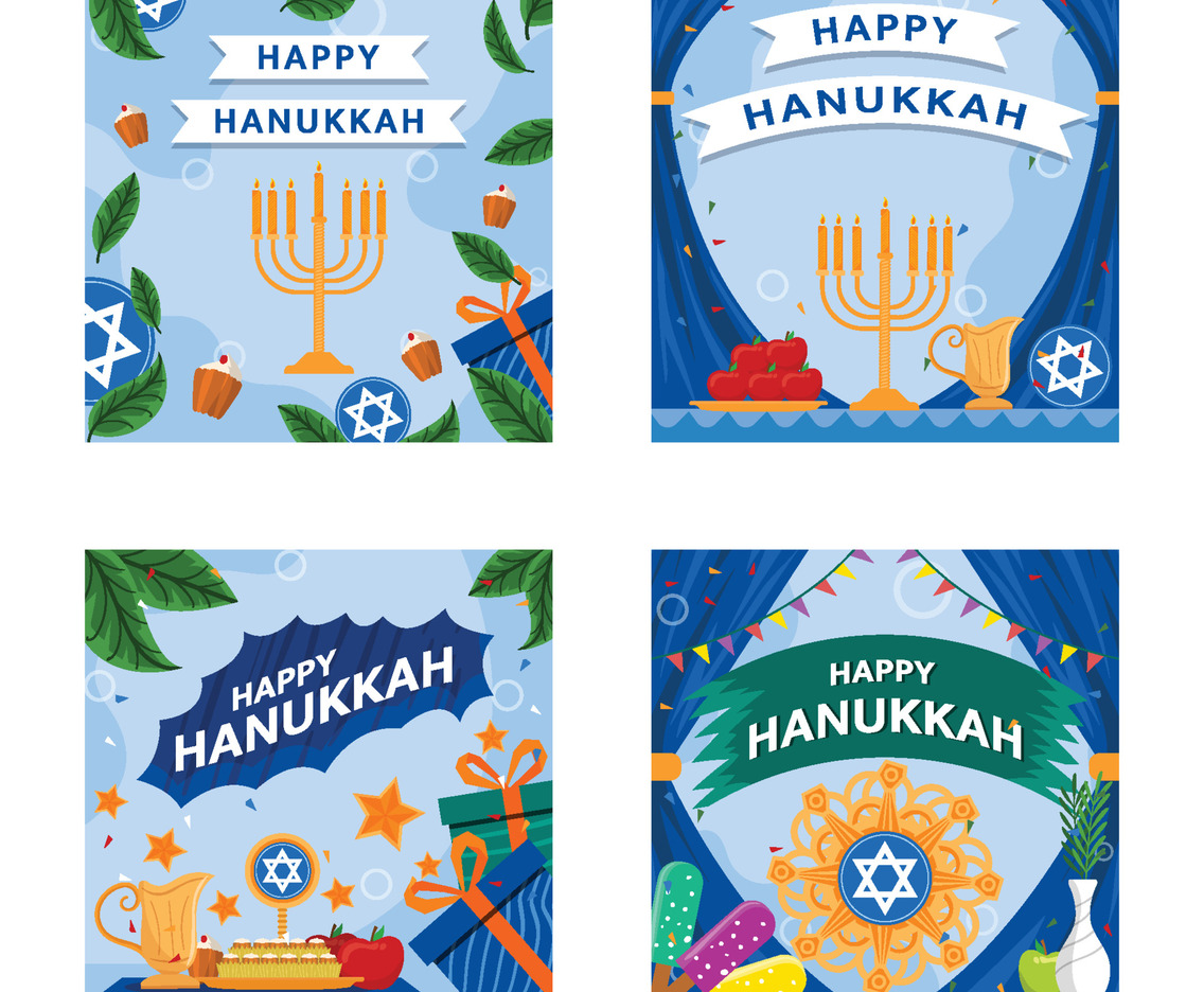 Hanukah Card Social Media Template