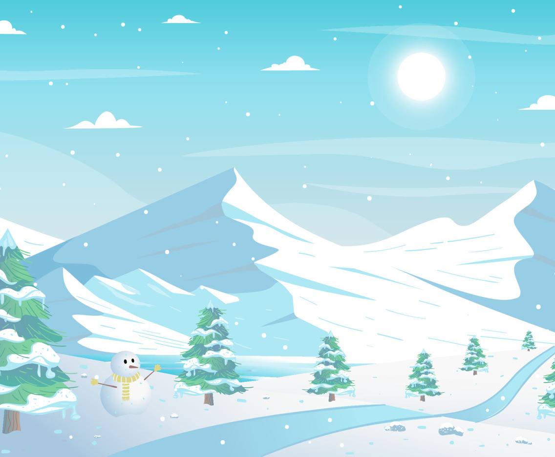 Outdoor Winter Scenery Landscape Background