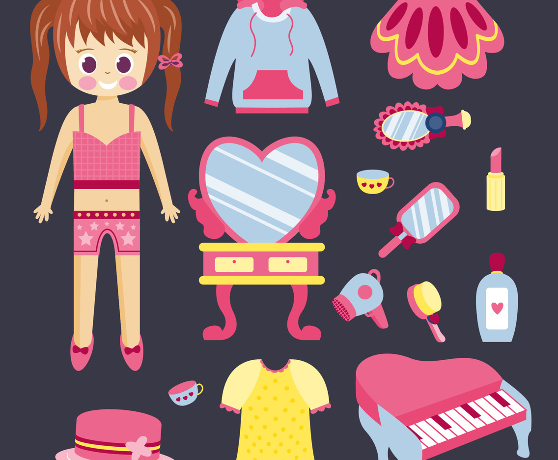 Dress Up Toys Costume Sticker Set