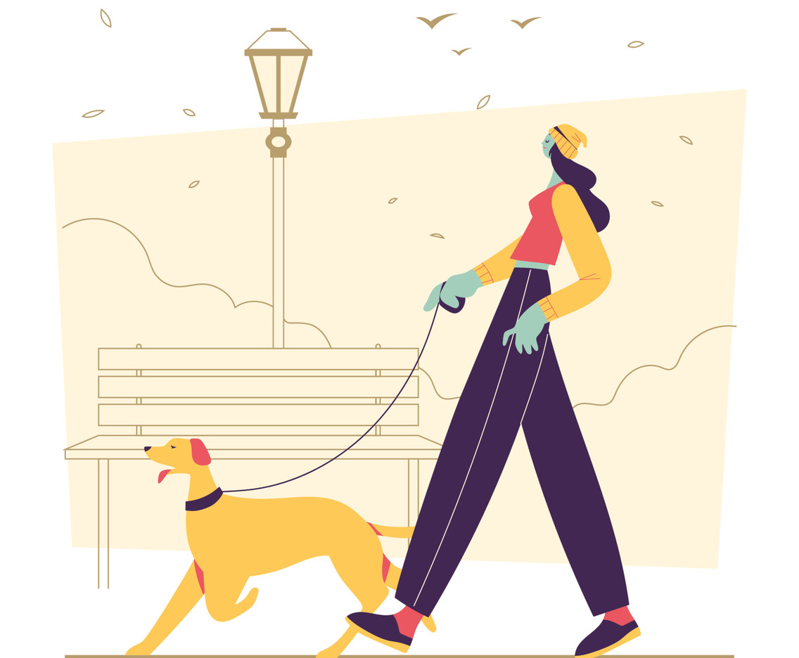 Women With Pet Concept