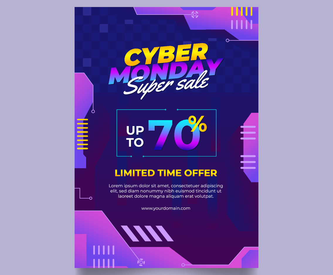 Cyber Monday Limited Time Offer Poster Concept