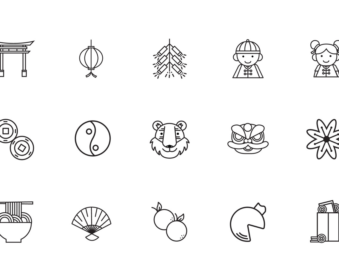 Gong Xi Fa Cai Icons Set