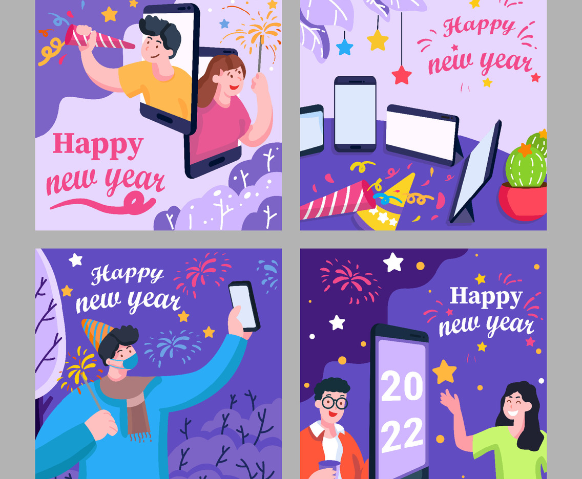 New Year Festivity Celebration Social Media Post