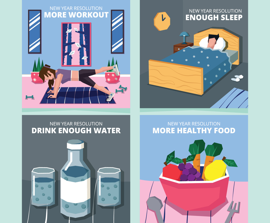 New Year Resolution Social Media Posts