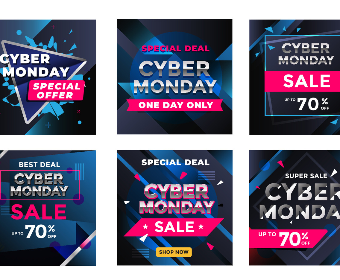 Cyber Monday Sale Social Media Concept