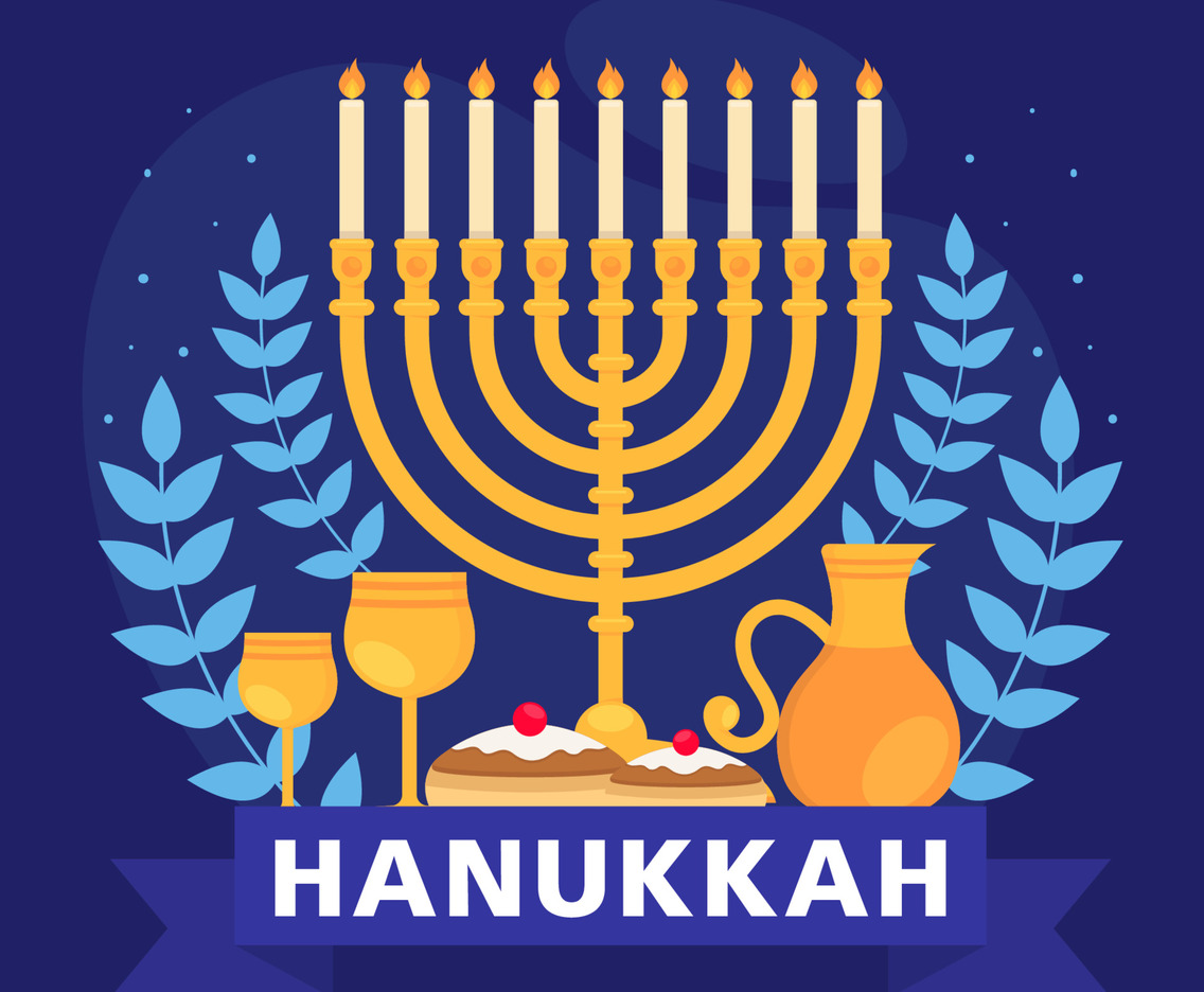 Hanukkah Celebration Illustration