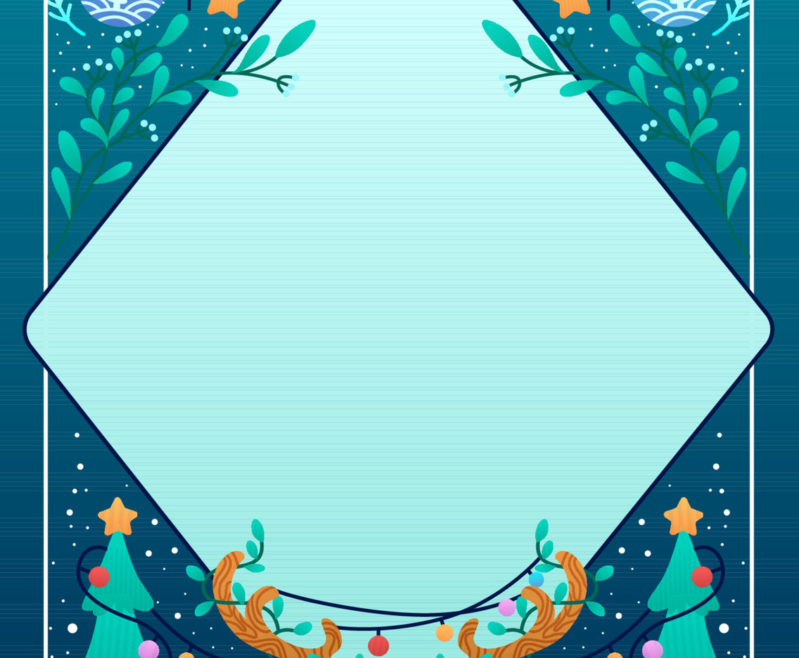 Merry Christmas Decorative Iconic Ornament Background