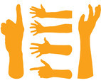 Hands Silhouettes Set