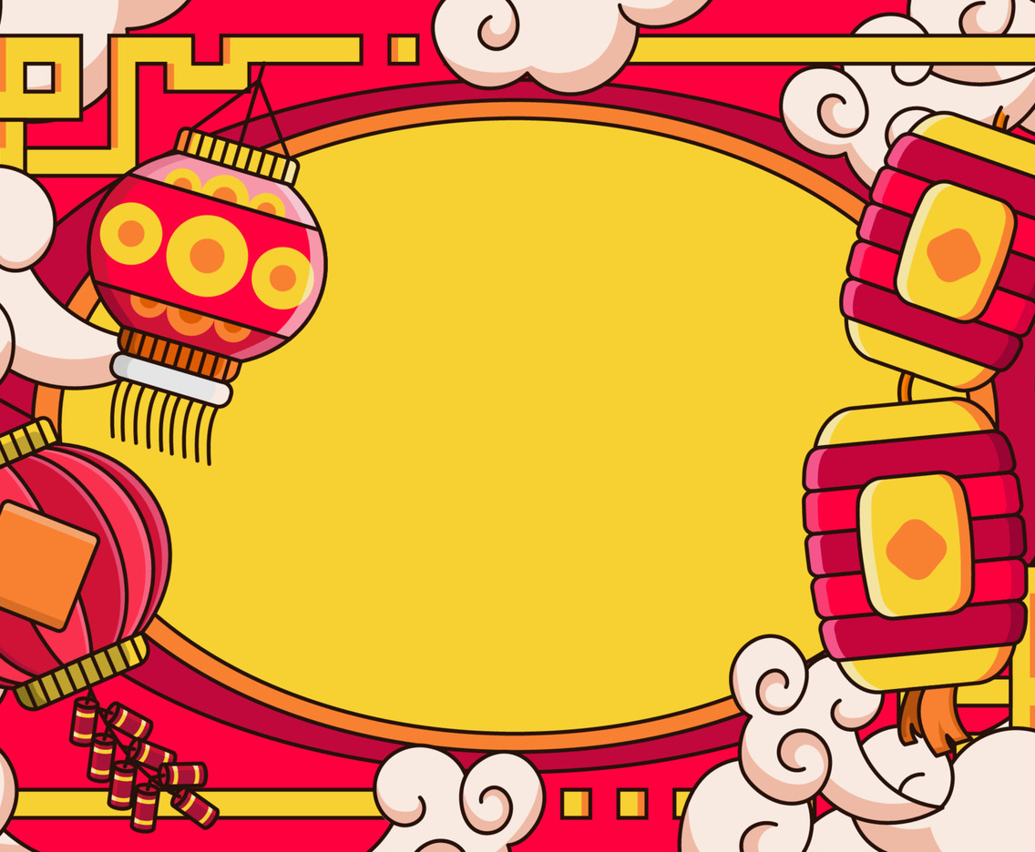 Chinese Lantern and Cloud Concept