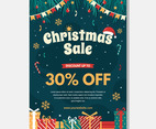 Christmas Sale Poster Advertising
