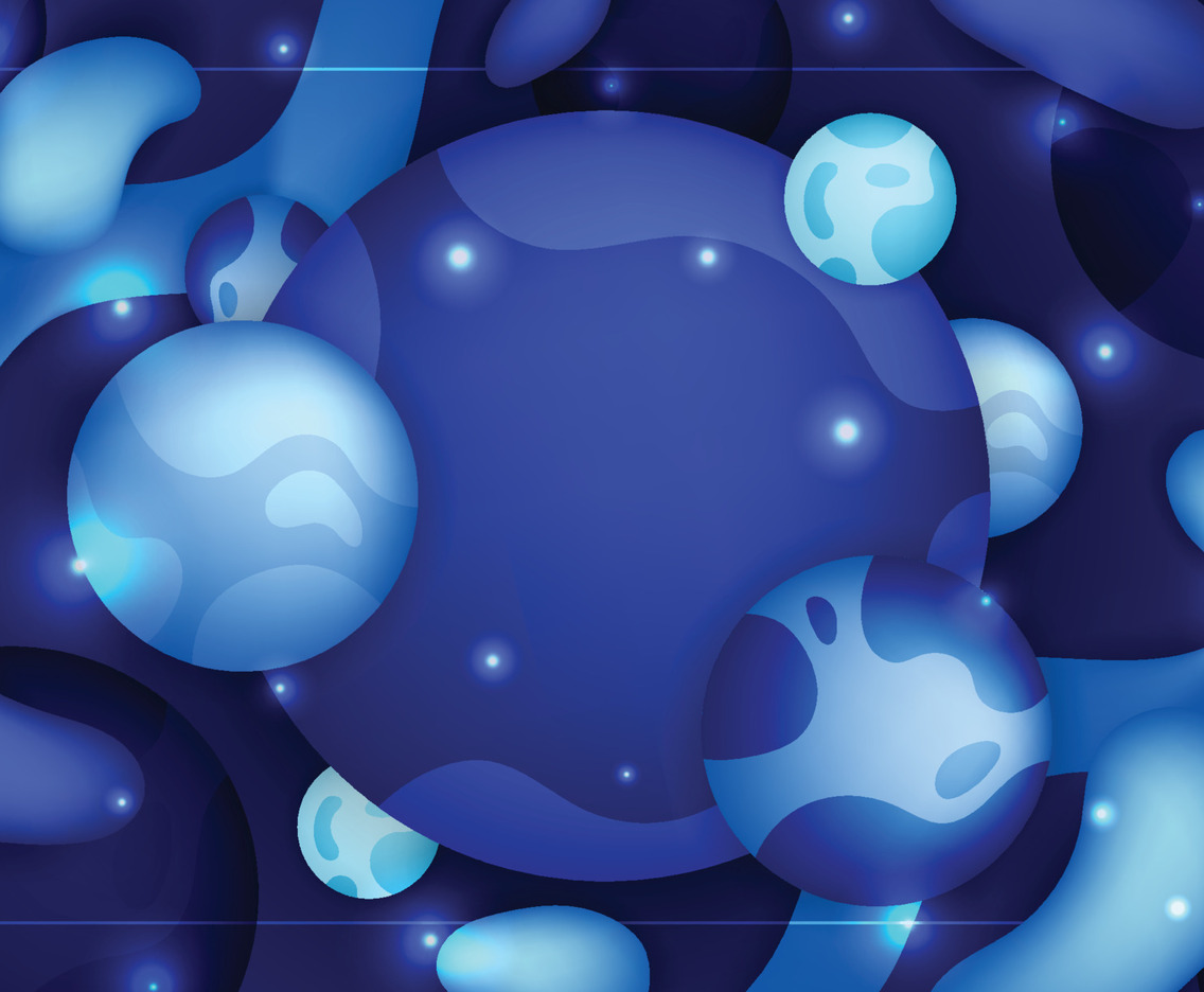 Abstract Liquid Blue Background Template