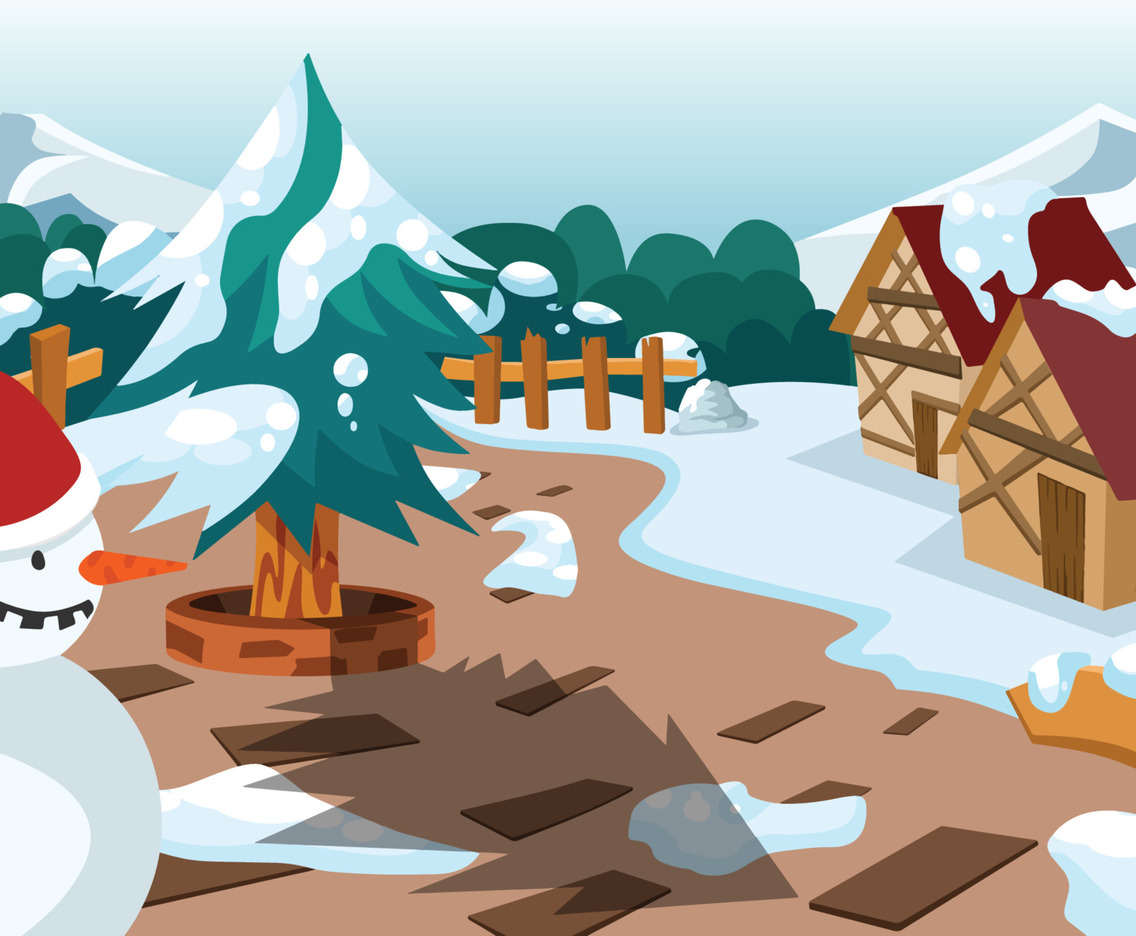 Scenery of Winter in Town