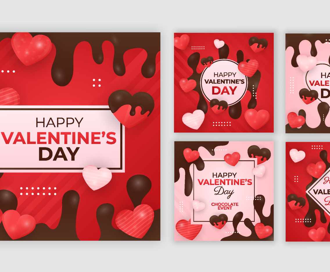 Collection of Valentine Day Chocolate Social Media
