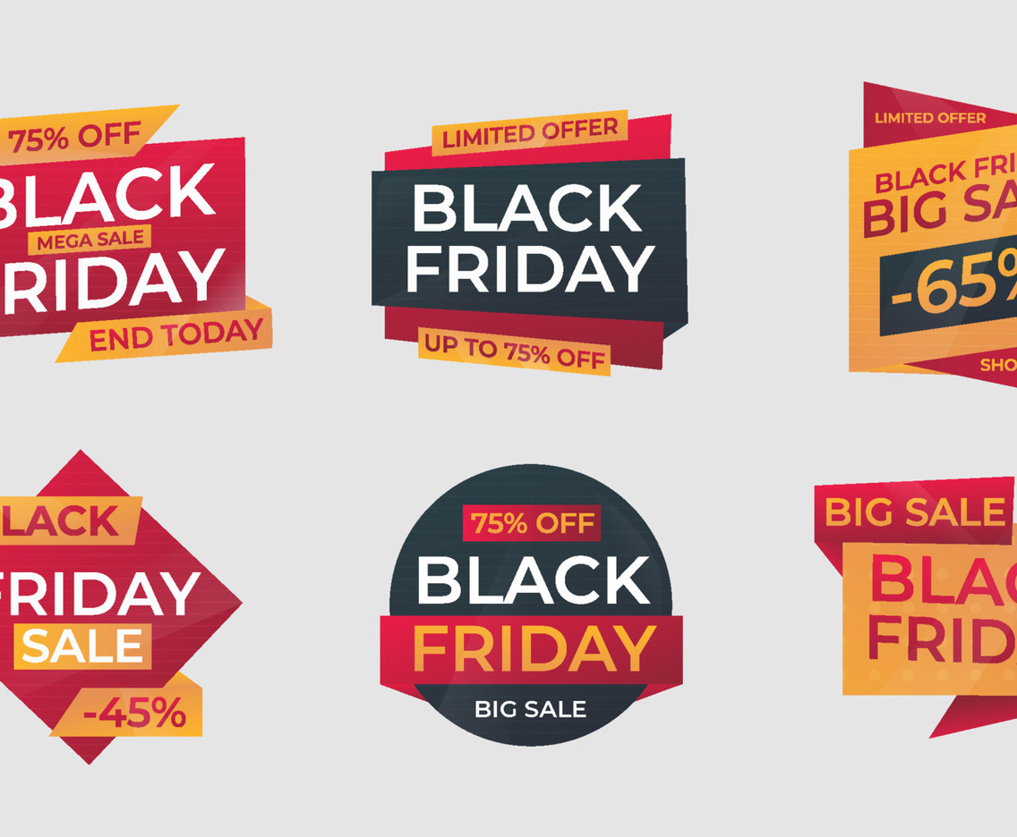 Collection of Modern Badge Black Friday