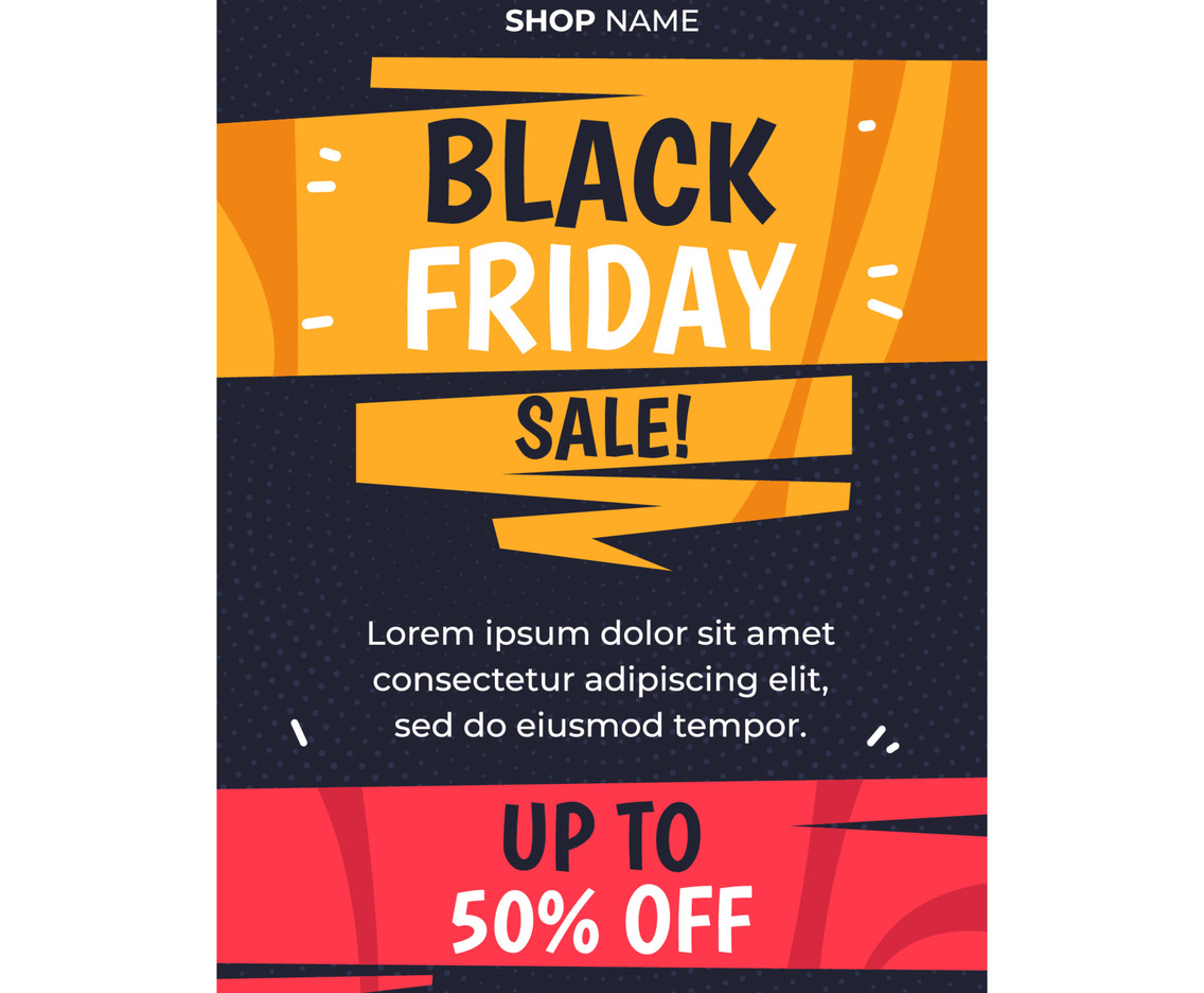 Black Friday Sale Shopping Poster Template