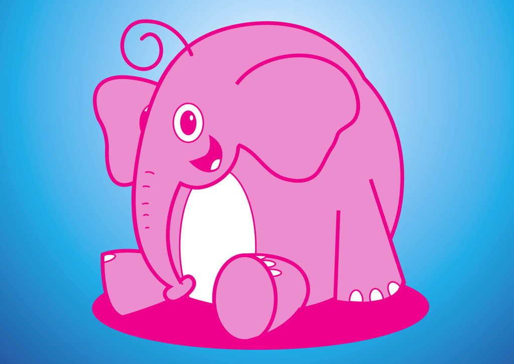 Elephant Vector Cartoon