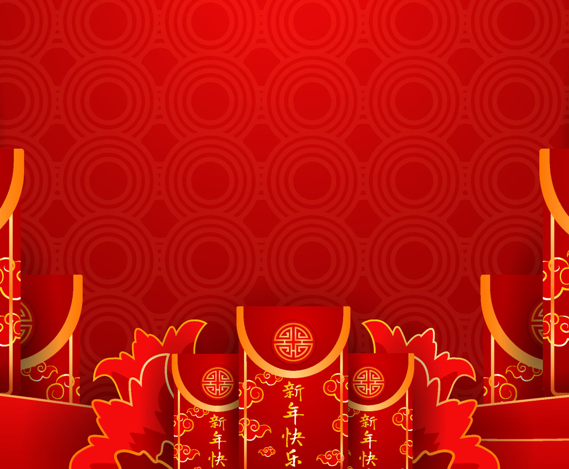 Chinese New Year Red Pocket Background Concept