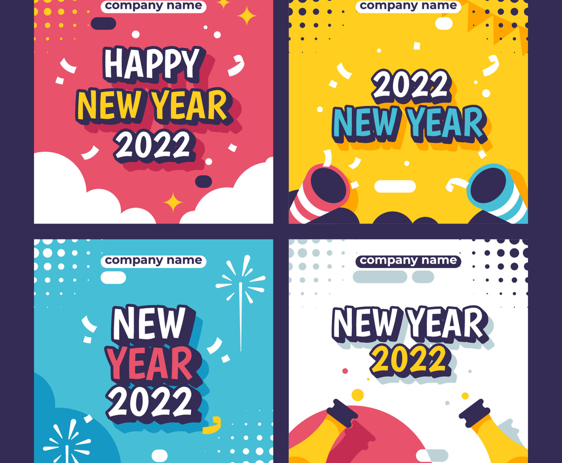 New Year Celebration Social Media Templates