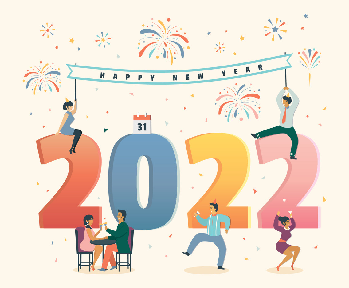 Happy New Year 2022 Concept
