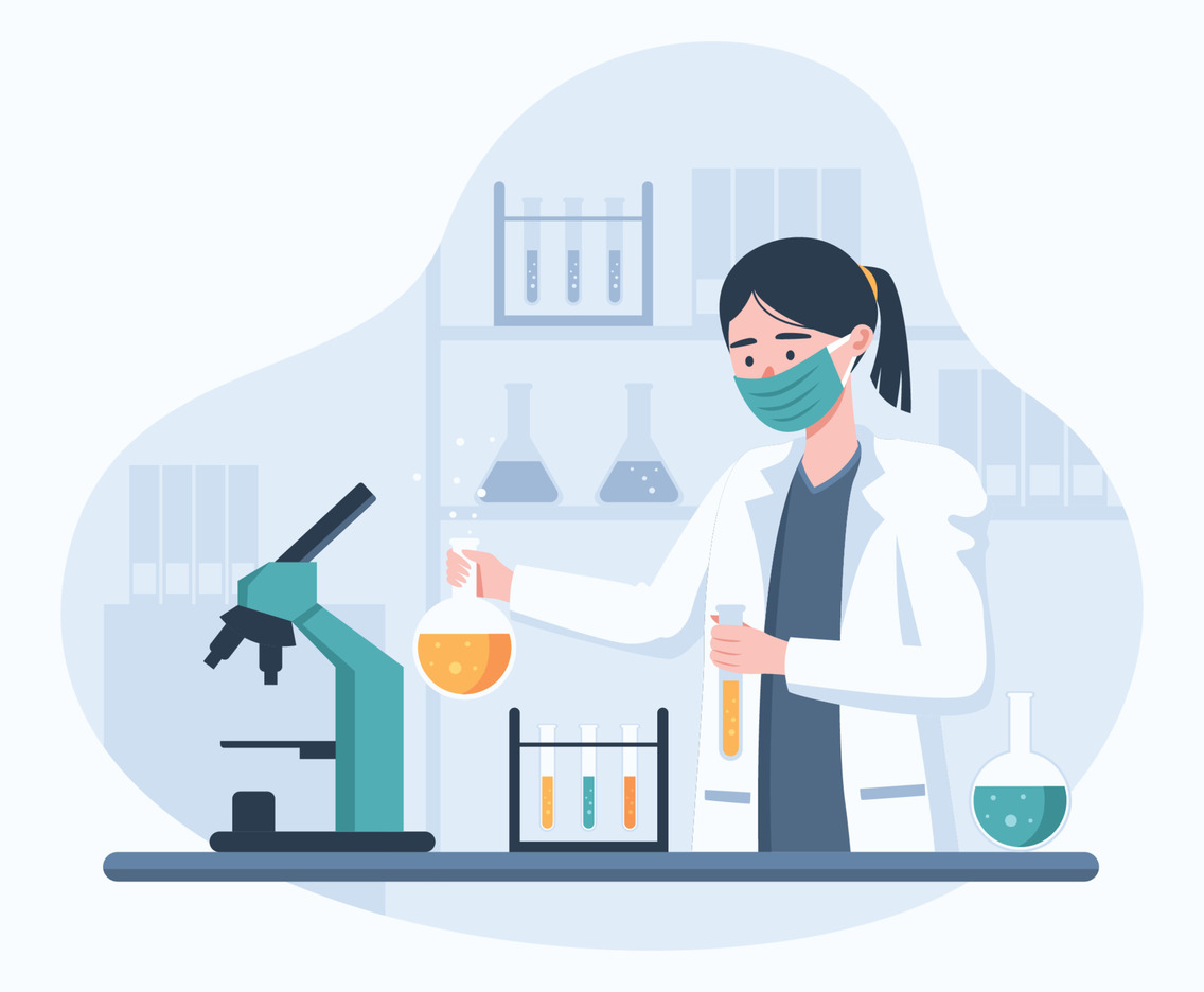 Woman Working as a Scientist in the Lab