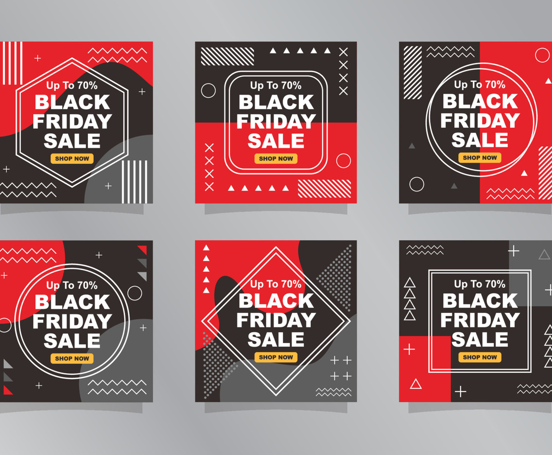 Black Friday Sale Social Media Post Template Collection