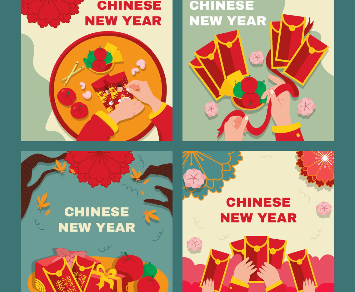 Chinese New Year Red Pocket Social Media Posts