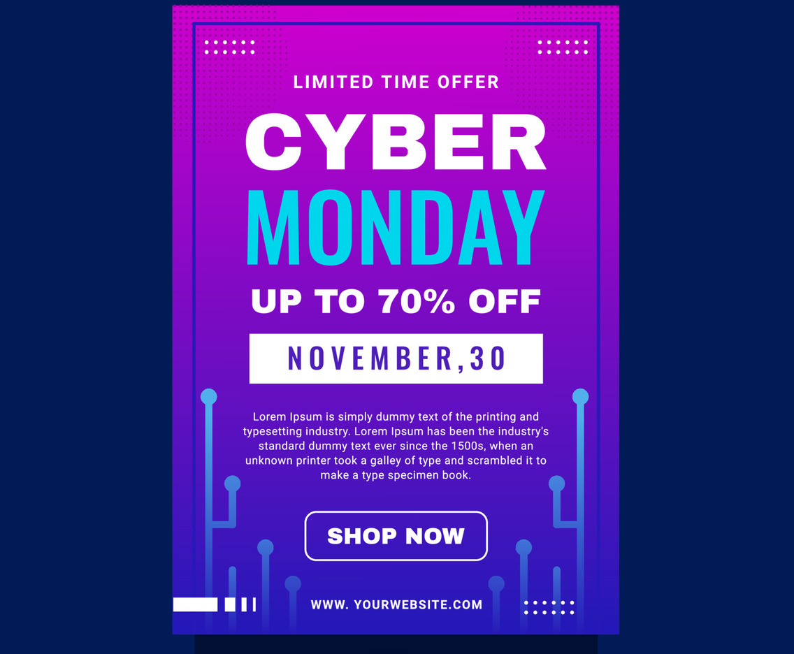 Cyber Monday Event Sale Poster