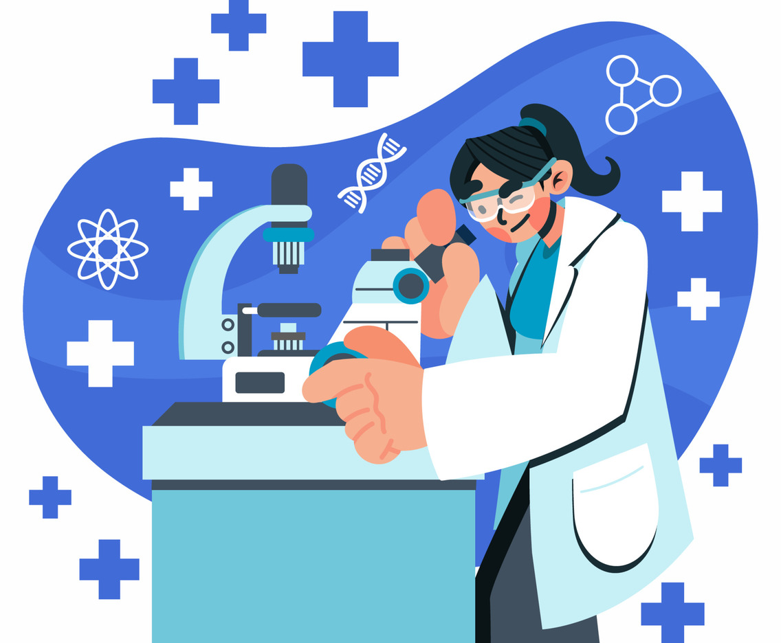 Female Scientist Working with Microscope at the Laboratory