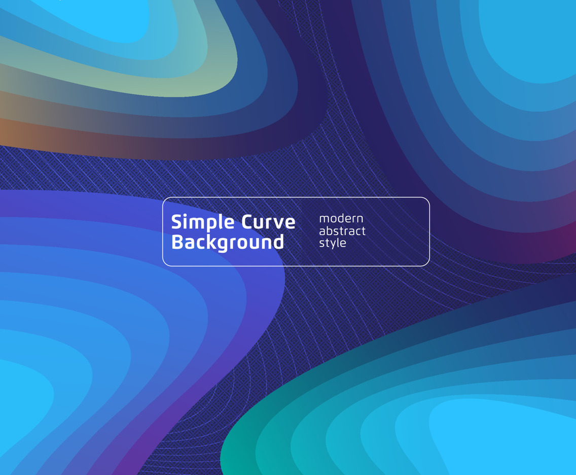 Simple Curve Blue Background Style