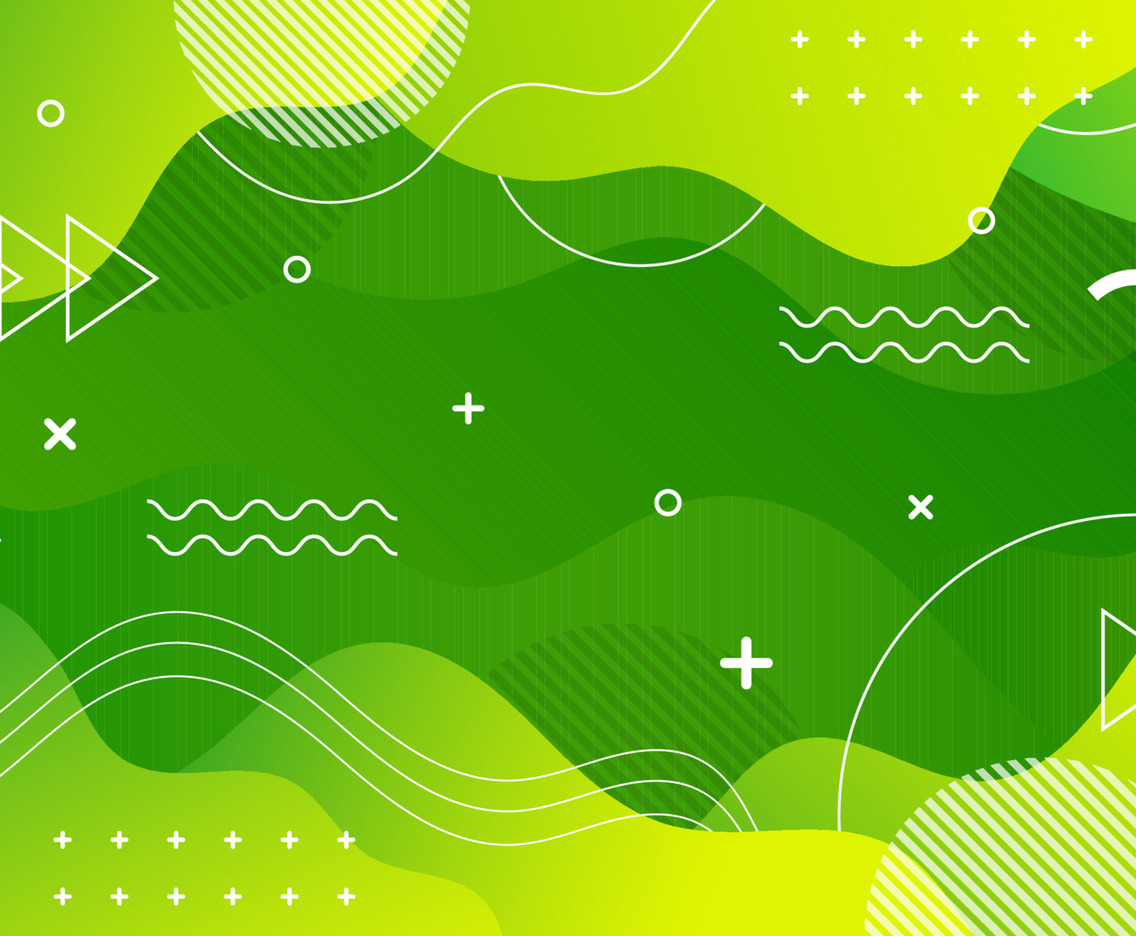 Green Background with Abstract Wave Concept