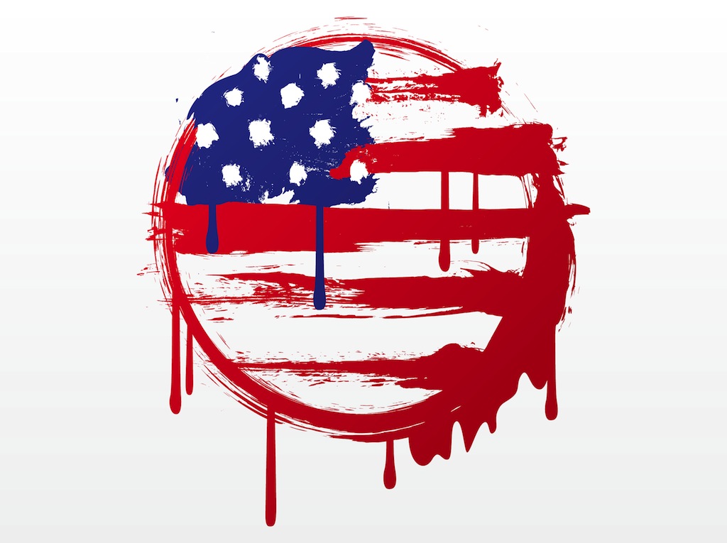 American Flag Graffiti