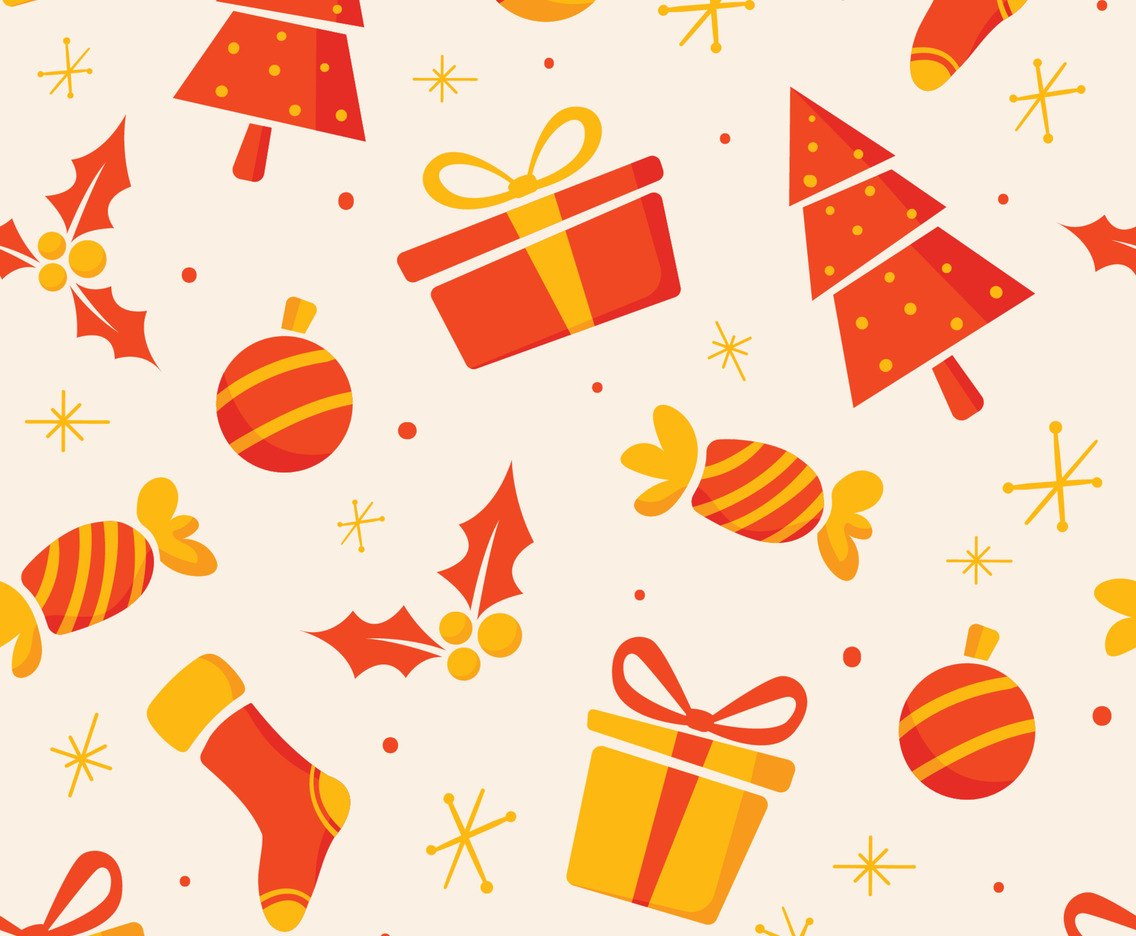 Christmas Seamless Pattern Background