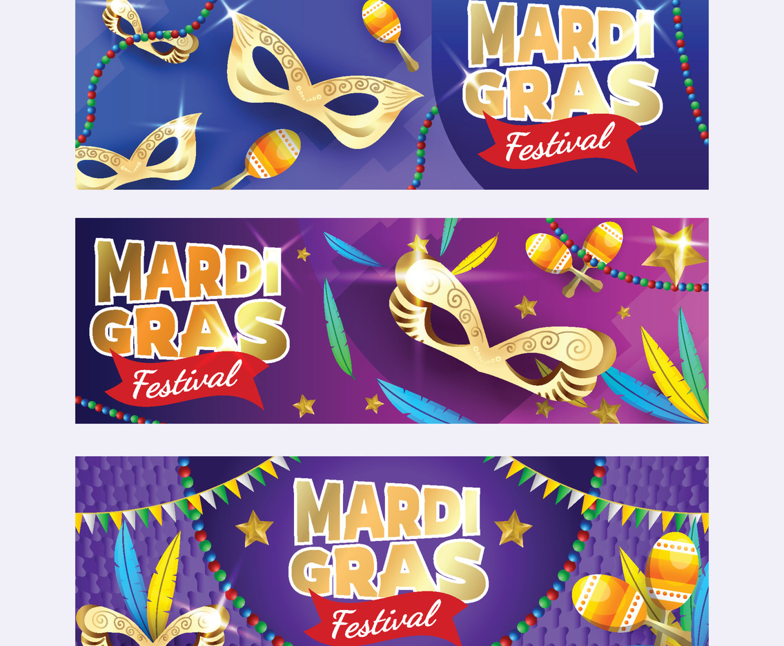 Mardi Gras Festival Banner