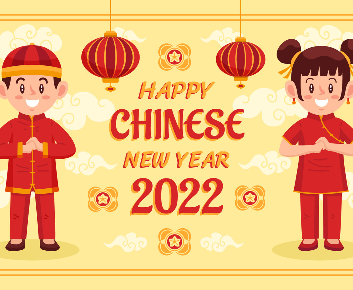 Couple Greeting Happy Chinese New Year