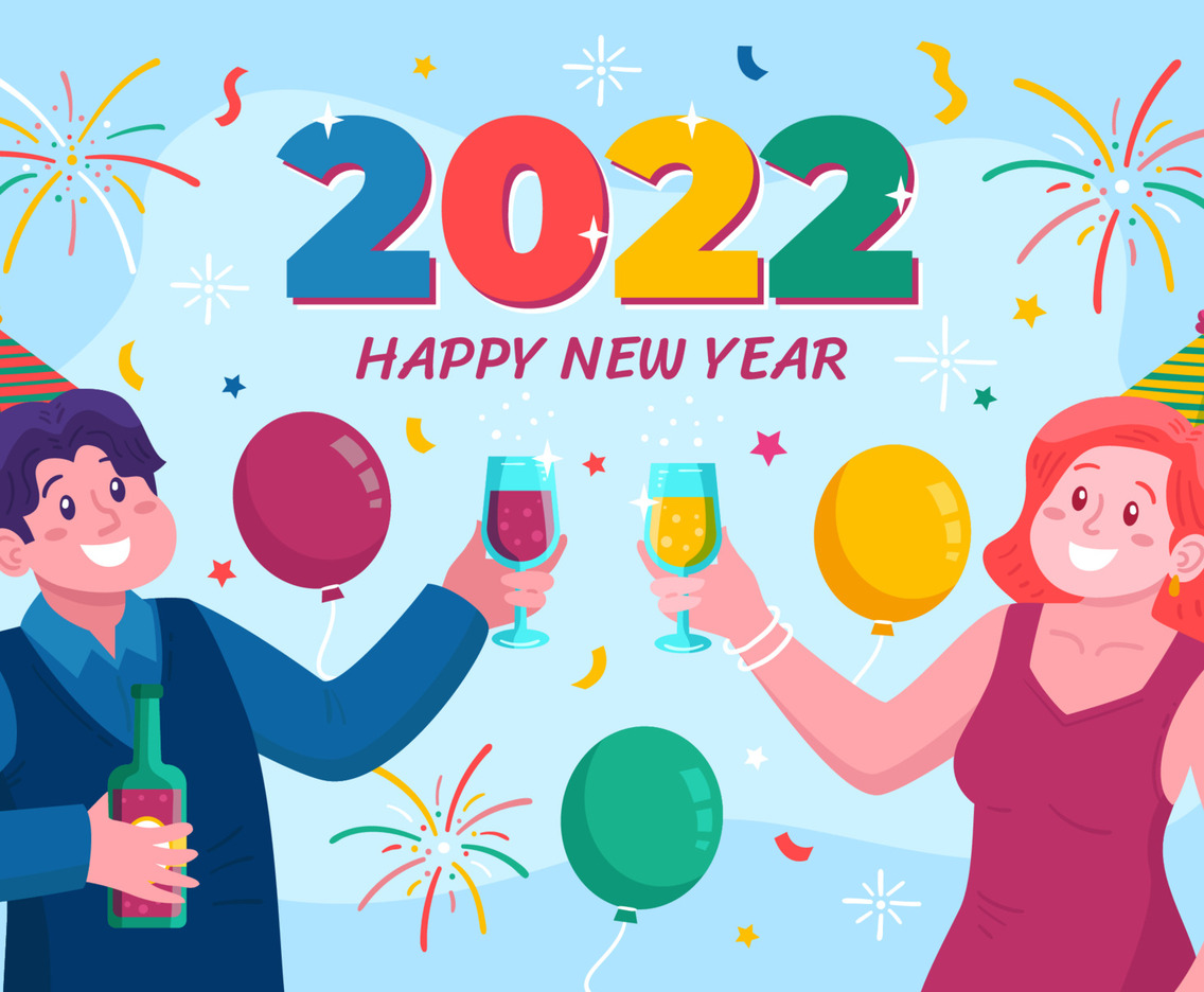 Couple Greeting for New Year