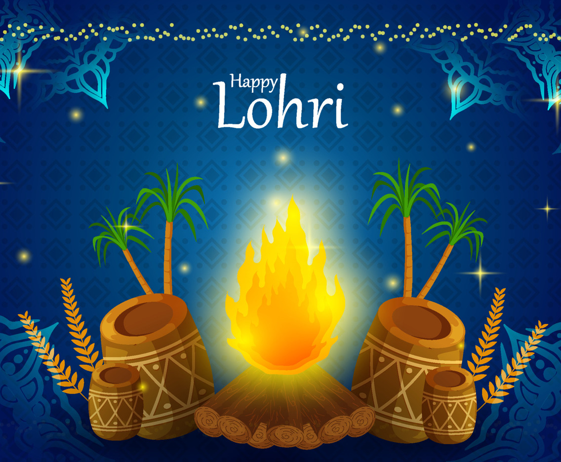 Lohri Festivity Background