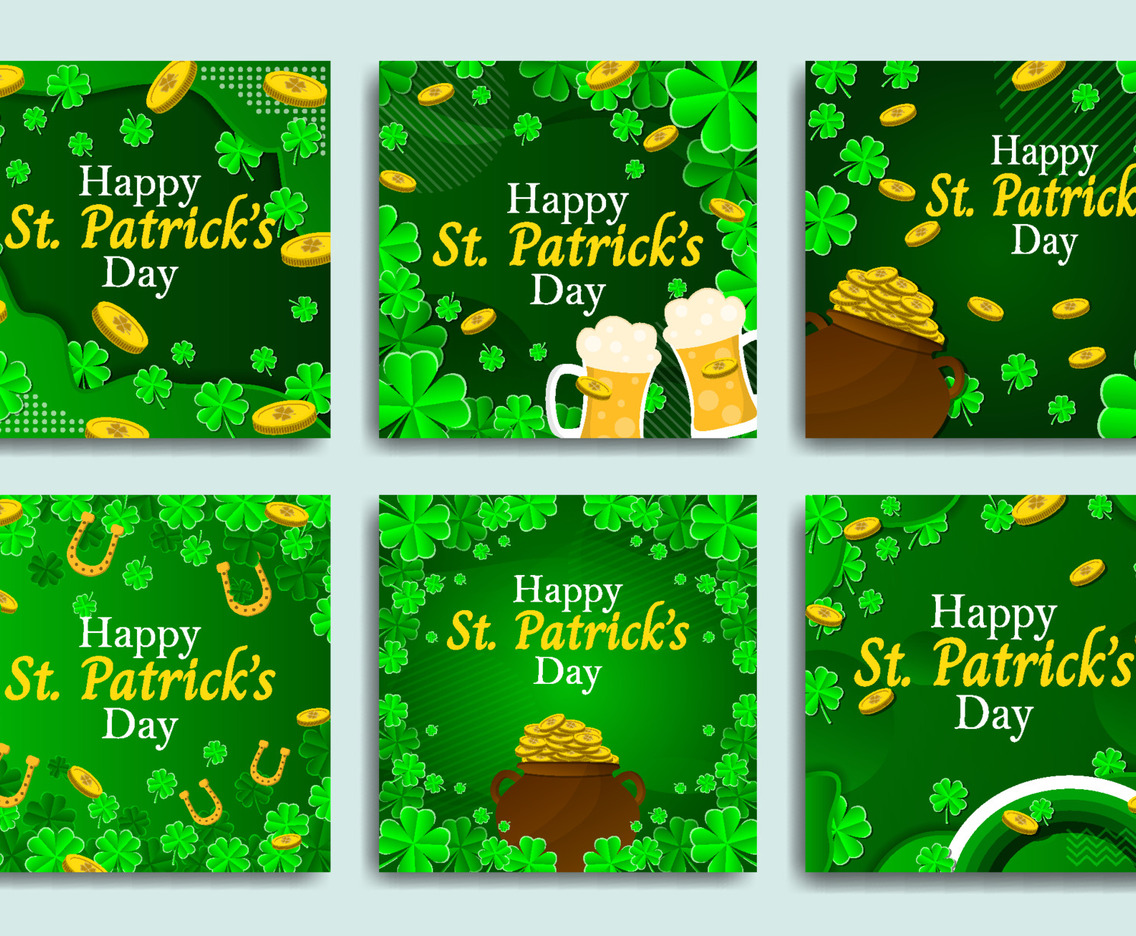 St Patrick's Day Shamrock Social Media