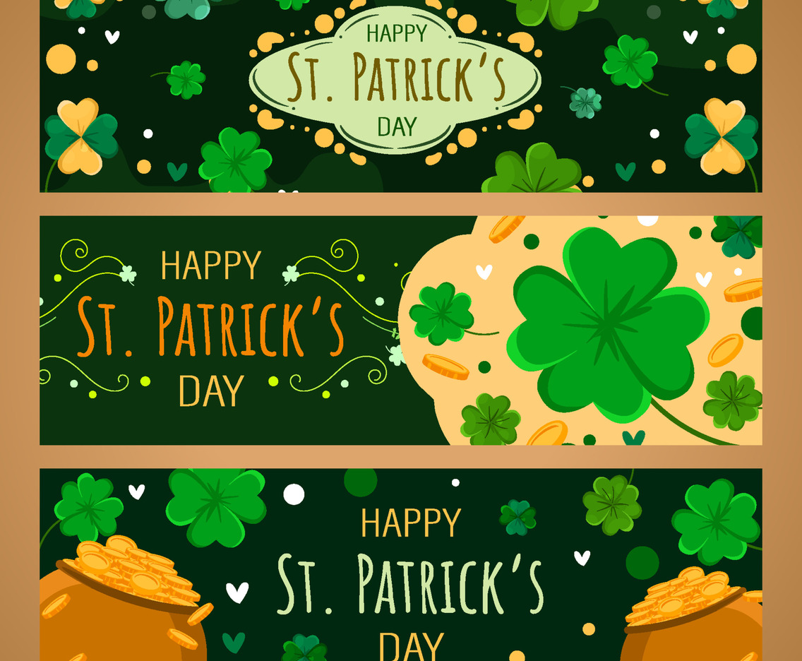 Set of St. Patrick's Day Banners
